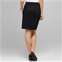 Button Front Skirt, Black, small