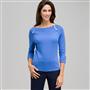 3/4 Sleeve Boat Neck Knit, Blue Fox, small