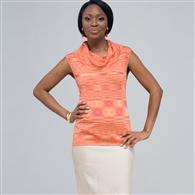 Sleeveless Cowl Neck Knit., Multi, medium