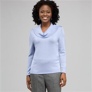 Draped Cowl Neck, Delft, large