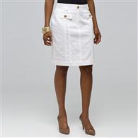 Straight Skirt, White, medium
