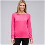 Long Sleeve Embellished Boat Neck Top, Begonia Pink, small
