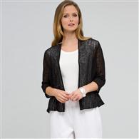 Open Front Cardigan, Black, medium