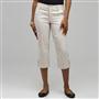 5 Pocket Cuffed Capri, Buttermilk, small