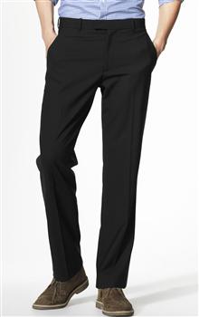 Basic Leg Trousers, Black, large