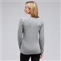 Long Sleeve Appliqued Crew Neck, Grey Heather, small
