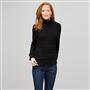 Cotton Turtleneck Sweater, Black, small