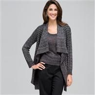 Cable Cardigan, Black Multi, medium