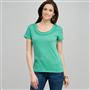Scoop Neck Tee With Applique, seagrass, small